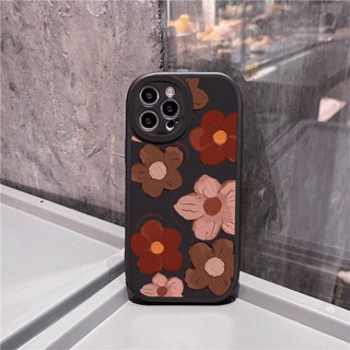 เคสโทรศัพท์มือถือ แบบนิ่ม ลายภาพวาดสีน้ํามัน รูปดอกไม้ สําหรับ Apple Iphone 13promax 14 12 11 xs max