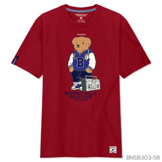 【Hot】Beverly Hills Polo Club เสื้อยืดคอกลมแขนสั้น Classic Bear รุ่น BNSB303