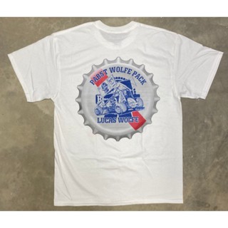 เสื้อยืด พิมพ์ลาย NOS 2020 Lucas Wolfe Pabst Blue Ribbon Sprint ขนาดใหญ่ สําหรับแข่งรถ