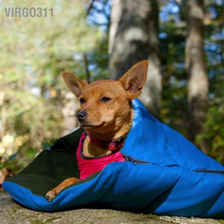 Virgo311 ถุงนอนสัตว์เลี้ยงพับได้แบบพกพาอบอุ่นกันน้ำมีฮู้ด Cat Dog Sleep Case สำหรับกลางแจ้ง