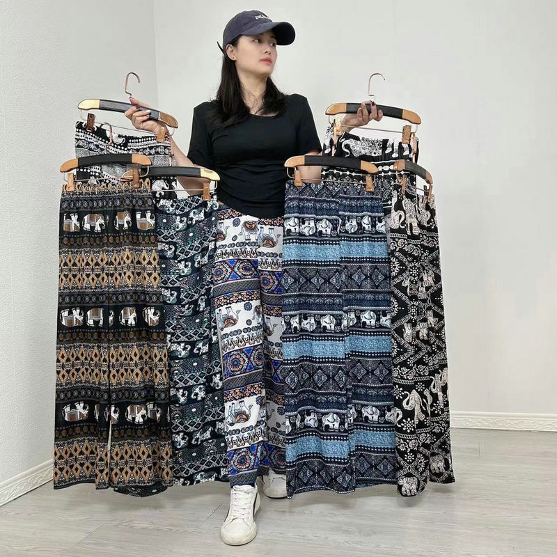 กางเกงขายาว ลายช้าง ทรงขาปล่อย ผ้านิ่ม ลายสวย กางเกงช้าง ราคาถูกมาก #TH