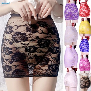 【HODRD】Womens Transparent French Pure Desire Style Lace Skirt Sexy Super Short【Fashion】