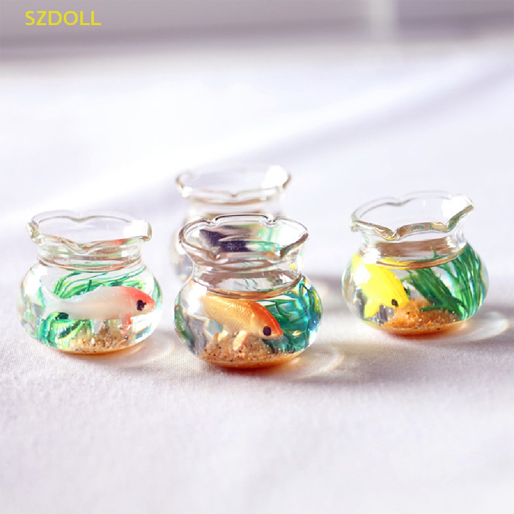 [cxSZDOLL] ชามแก้วจิ๋ว สําหรับตกแต่งบ้านตุ๊กตา พิพิธภัณฑ์สัตว์น้ํา