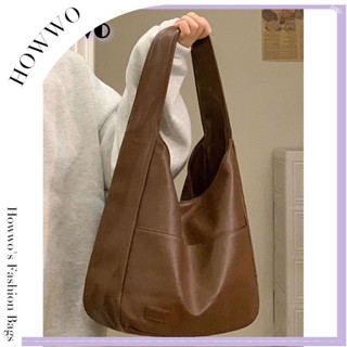 Howwo 2023 New Womens Bag Large Capacity Shoulder Bag Fashion Soft Leather Commuter Tote Bag