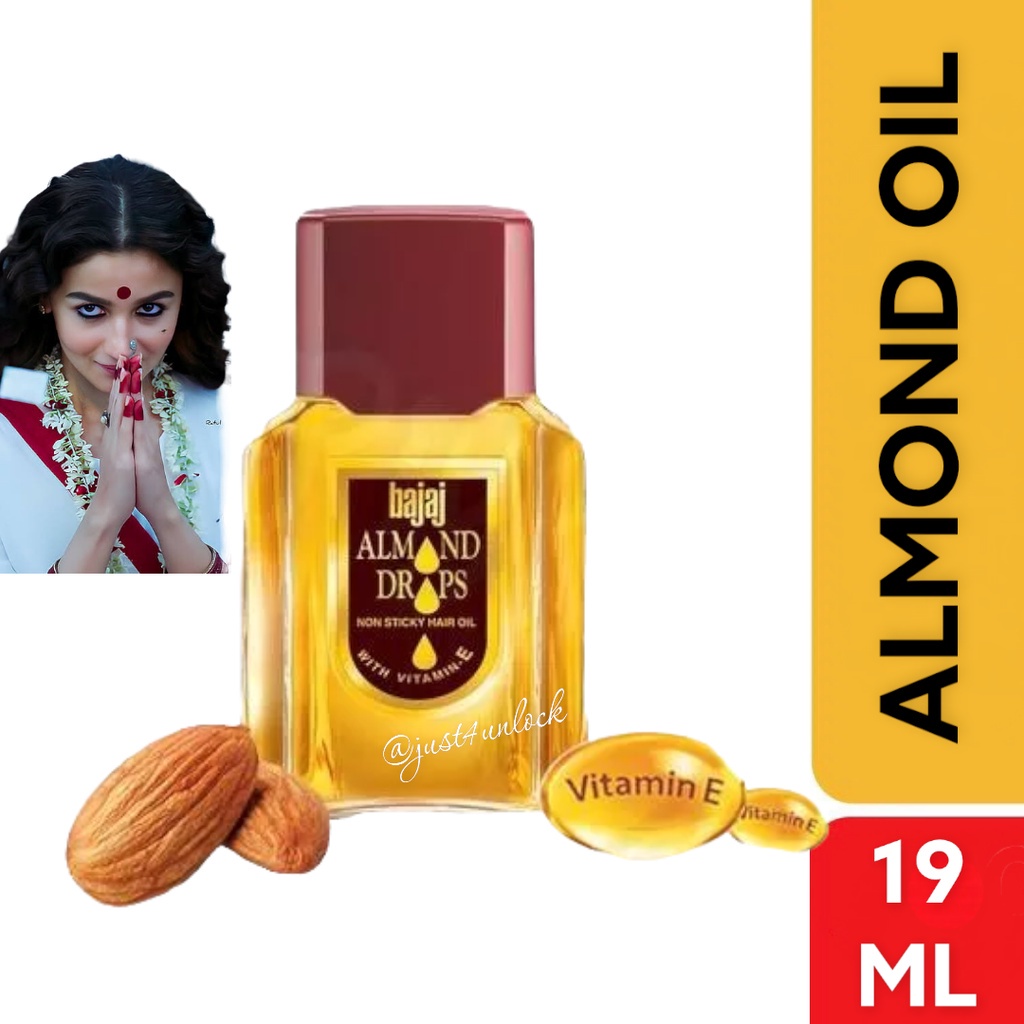 Bajaj Almond Drops น้ำมันใส่ผม บำรุงผม ขายดีอันดับ 1 ในอินเดีย ขนาด 19ม.ล.