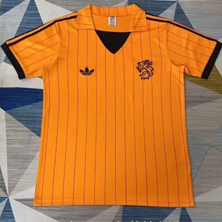 เสื้อกีฬาแขนสั้น ลายทีมชาติฟุตบอล Holland Home 1974-84 แห้งเร็ว ไซซ์ S-XXL AAA สําหรับผู้ใหญ่