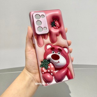 เคส Huawei P30 Pro P50 Mate20Pro โทรศัพท์มือถือแบบแก้ว โลหะ ลายหมีสตรอเบอร์รี่ หมีพูห์น่ารัก สําหรับ Mate30 Nova7Se