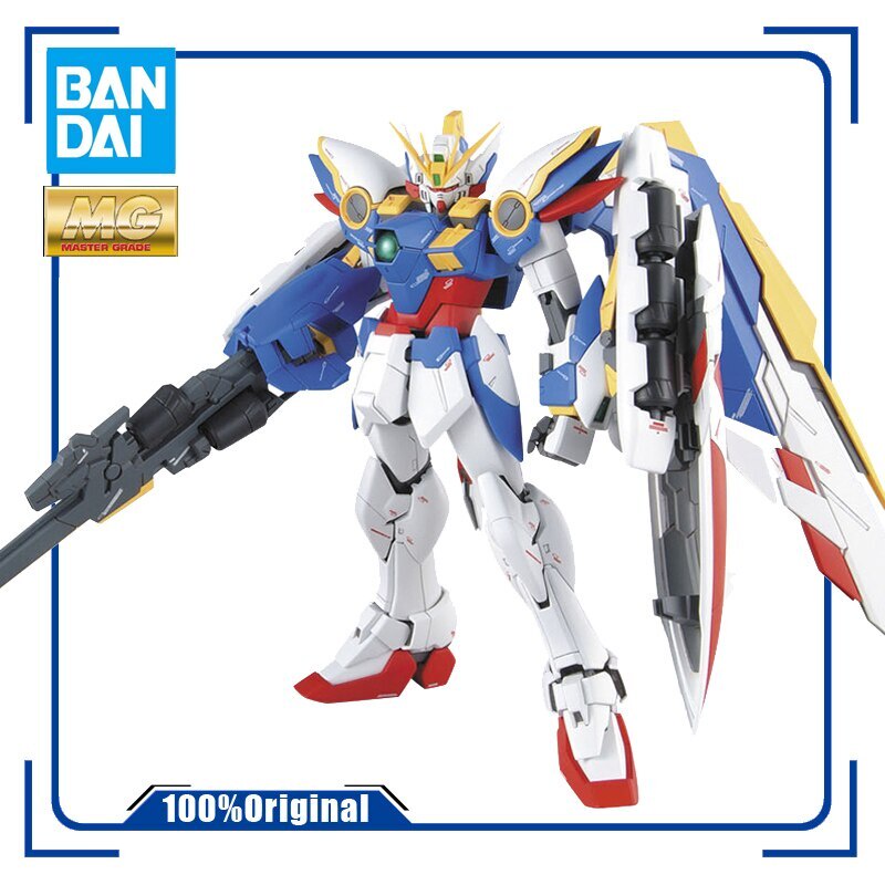 BANDAI MG 1/100 XXXG-01W Wing Gundam EW Action Toy Figures Assembly Model Boy's Holiday Gift