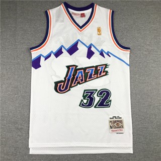 เสื้อกีฬาบาสเก็ตบอล ลายทีม nba Utah Jazz No.32 Malone สีขาว จํานวน 5 แบบ