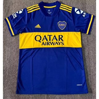 เสื้อกีฬาแขนสั้น ลายทีมชาติฟุตบอล Boca Home แห้งเร็ว ไซซ์ S - XXL สําหรับผู้ชาย 2021