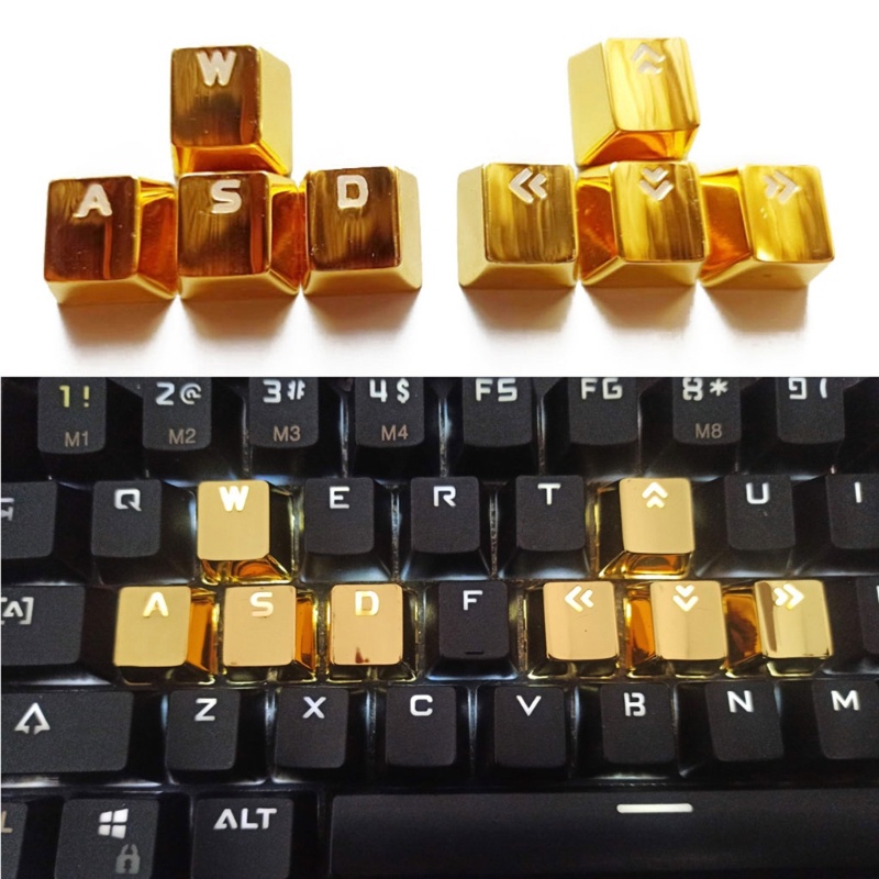 ฤดูร้อน 8 ชิ้นทนทานสังกะสี-โลหะผสม Keycaps Professional รูปที่ 5