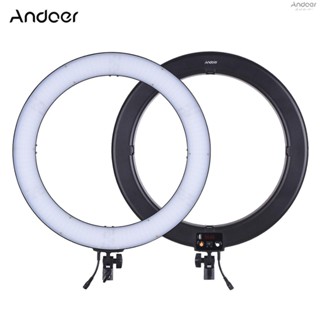 Andoer RL720B แหวนไฟวิดีโอดิจิทัล Led 19 นิ้ว 3200K-5600K 720 ดวง CRI90+ พร้อมขาตั้งไฟ 2 เมตร สําหรับกล้อง DSLR 5.8-8