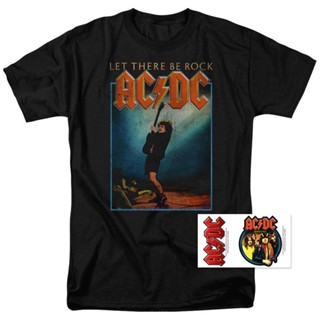 #ถูกสุด ACDC band music graphic T-Shirt for men 100% Cotton Crew Neck Short Sleeve T-Shirt