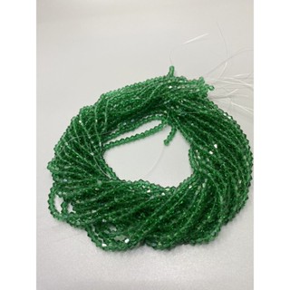 คริสตัลจีน สีเขียว ยาว 37 ซม. 4 มิล (95 เม็ด)
