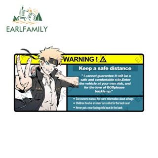 Earlfamily สติกเกอร์ติดรถยนต์ ลายการ์ตูนนารูโตะ Keep A Safe Distance Warnig ขนาด 13 ซม. x 6.6 ซม.