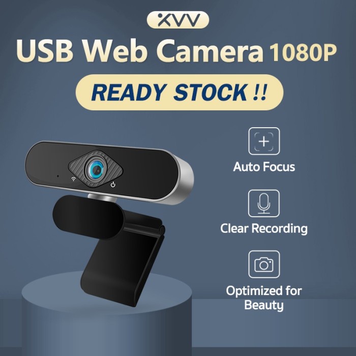 Xiaovv Webcam 1080P USB Webcam Camera Full HD IP Camera Webcast Live