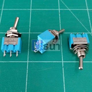 สวิทช์ สลับ โยก Miniature Toggle Switch 3 ขา 3P 6A 125V MTS-102 MTS-103 #MTS 3P (1 ตัว)