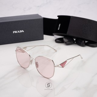 PRADA PR57YS ZVN 1BC 06R Silver Pink Photochromic