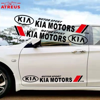 KIA สติกเกอร์กันรอยขีดข่วน ติดด้านข้างประตูรถยนต์ ป้องกันรอยขีดข่วน สำหรับติดประตูรถยนต์ สําหรับ Kia EV6 GT Carnival Soul EV Picanto Rio K5 Cerato Sorento Sportage