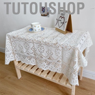 Tutoushop Lace Tablecloth Hollow Pattern Soft Comfortable Simple Lace Decorative Background Cloth for Home Cafe