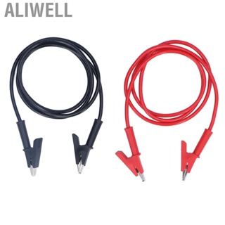 Aliwell Induction heater 1Set Dual Ended Crocodiles Clips Brass Silicone Crocodiles  Test Leads for Electrical Projects Digital