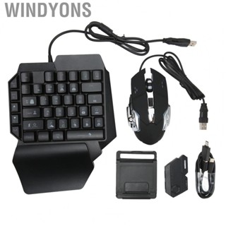 Windyons Gaming  Mouse Converter  Drive Free Mechanical Feeling Gaming Keypad Mouse BT5.0 Half Hand  for Mobile Phone for Entertainment