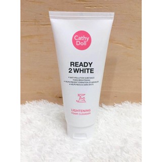 Cathy Doll Ready 2 White Lightening Foam Cleanser 100g (1 ชิ้น) โฟมล้างหน้าเนื้อนุ่ม สูตรกระจ่างใสเนียนนุ่ม (ส่งเร็ว)