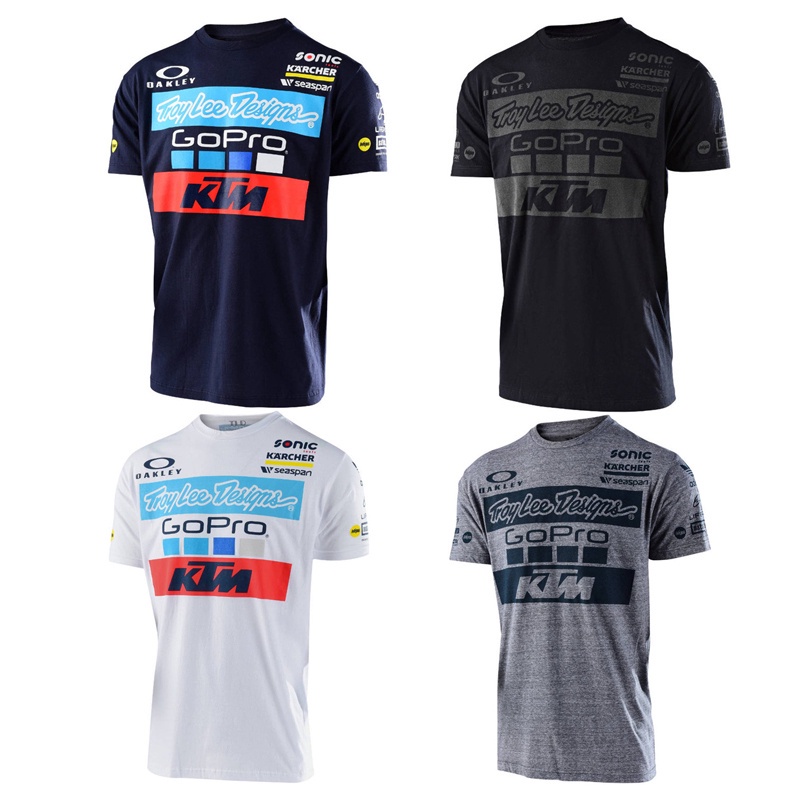 Tld เร็วเข้าเสื้อยืดแขนสั้น Troy Lee Design KTM Team Edition เสื้อยืดกีฬา GoPro
