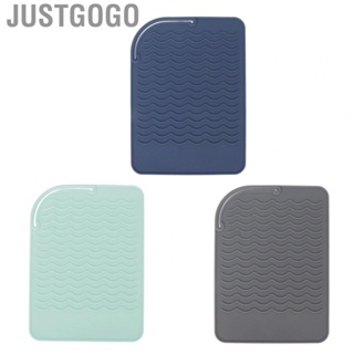 Justgogo High Temperature Resistant Mat Heat Insulation Silicone Mat Corrugated Pattern  Skid Flexible High Temperature Resistant Mat