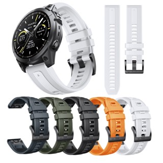 สายนาฬิกาข้อมือ ซิลิโคนนิ่ม เนื้อแมตต์ กันน้ํา ขนาด 22 มม. สําหรับ Garmin Instinct 2 Epix Pro Quatix 5 7