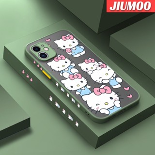 สําหรับ iPhone 11 11 Pro 11 Pro Max เคสการ์ตูน Hello Kitty รูปแบบ บาง กันกระแทก เคสโทรศัพท์ฝ้า ซิลิโคนใส