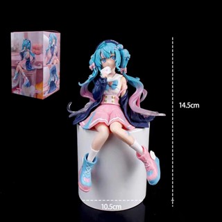 [RiseLarge] ใหม่ โมเดลฟิกเกอร์นักร้องเสมือนจริง Miku PVC ขนาด 14 ซม. สําหรับเก็บสะสม