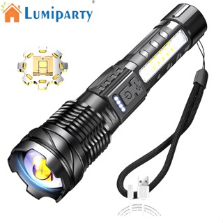 Lumiparty ไฟฉาย Led ชาร์จ Usb ไฟทํางาน ไฟสปอตไลท์ฉุกเฉิน พร้อมเชือกท้าย