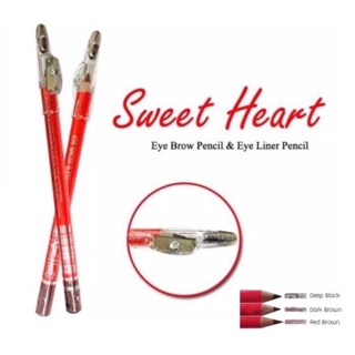 ❤️❤️ สวีทฮาร์ท ดินสอเขียนคิ้ว มีกบเหล่า Sweet Heart Eye Brow Pencil &amp; Eye Liner Pencil + Sharpener