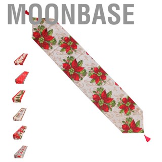 Moonbase Christmas Table Runner Flag Printing Wear Dirt Resistant Xmas Christmas Table Flag for Christmas Table Cloth Decoration