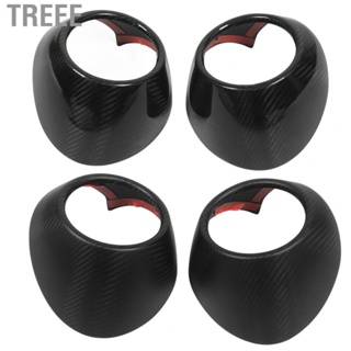 Treee 2 Pcs AC Air Vent Trim Dry Carbon Fiber Outlet Cover Front Dashboard Decoration  Replacement for Toyota Subaru BRZ