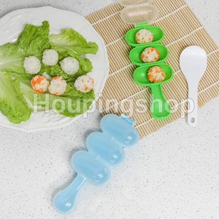 แม่พิมพ์ข้าวปั้นซูชิ ทรงกลม DIY สําหรับเด็ก จํานวน 2 ชิ้น ต่อชุด