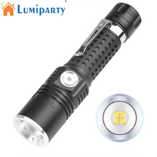 Lumiparty ไฟฉายแรงสูง ชาร์จ Usb ซูมได้ กันน้ํา ไฟฉายกลางแจ้ง (ต้องใช้แบตเตอรี่ 18650)