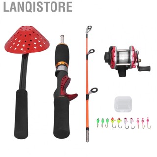 Lanqistore 56cm Ice Fishing Rod  Continuous Sharpness Ice Fishing Rod Reel Combo Repeated Grinding  for Outdoor