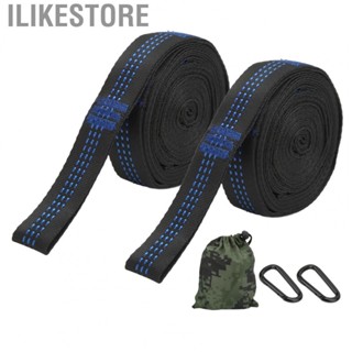 Ilikestore 2 Packs Hammock Straps Camping Hanging Ropes With 2 Steel Hook Carabiners❤TUA