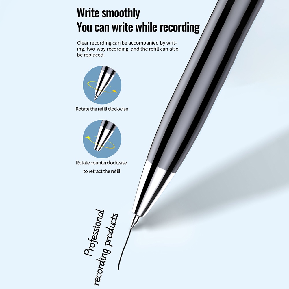 ปากกาบันทึกเสียงดิจิทัล MP3 ขนาดเล็ก ลดเสียงรบกวน แบบมืออาชีพ สําหรับโทรศัพท์มือถือ