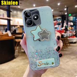 ใหม่ เคสโทรศัพท์มือถือนิ่ม แบบใส เต็มเครื่อง ลายกลิตเตอร์ดาว สําหรับ Realme C35 C53 C51 C55 C55 C35 C51 C53