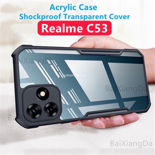 เคสโทรศัพท์มือถืออะคริลิค TPU ใส กันกระแทก สําหรับ Realme C51 C53 C55 Nfc C 51 C 53 C 55 RealmeC51Nfc RealmeC53Nfc RealmeC55Nfc 2023