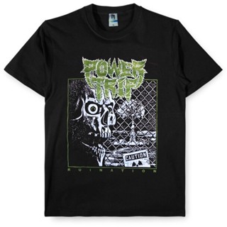 หยิน1  เสื้อยืดแขนสั้น ผ้าฝ้าย พิมพ์ลาย Merch Cons 24s Silkscreen Plastisol Power Trip Ruination สําหรับผู้ชาย | Kaos Ba