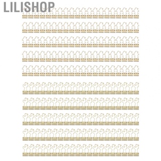 Lilishop 100PCS Binder Clips  Shaped Metal Paper Binder Clamps For Home Supplies