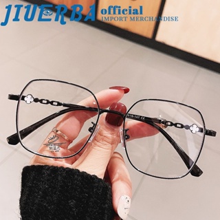 JIUERBA ใหม่เกาหลีชุดสไตล์วินเทจ Photochromic ป้องกันรังสีแสงสีฟ้าเลนส์เปลี่ยนสายตาสั้นแว่นตาสําหรับผู้ชายและผู้หญิง