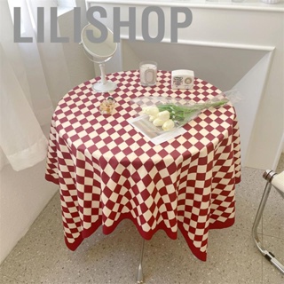 Lilishop Checkerboard Tablecloth Vintage Grid Simple Practical Table Cover for Rectangular Round Table Coffee Table