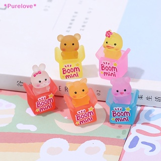 Purelove&gt; ใหม่ กล่องของขวัญเรซิ่น ลายการ์ตูนสัตว์น่ารัก สามมิติ เรืองแสง สร้างสรรค์ สําหรับตกแต่งบ้าน สวน 2 ชิ้น