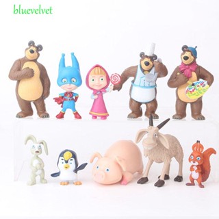 Bluevelvet โมเดลตุ๊กตาการ์ตูนอนิเมะ Masha and The Bear ของเล่น ของขวัญ สําหรับเด็ก