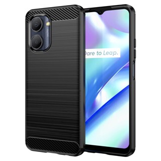 เคสโทรศัพท์มือถือแบบนิ่ม TPU คาร์บอนไฟเบอร์ สําหรับ Realme 9i 5G 10T 10 4G 11 9 Pro Plus Pro+ 8 7i 7 Pro 6 6s